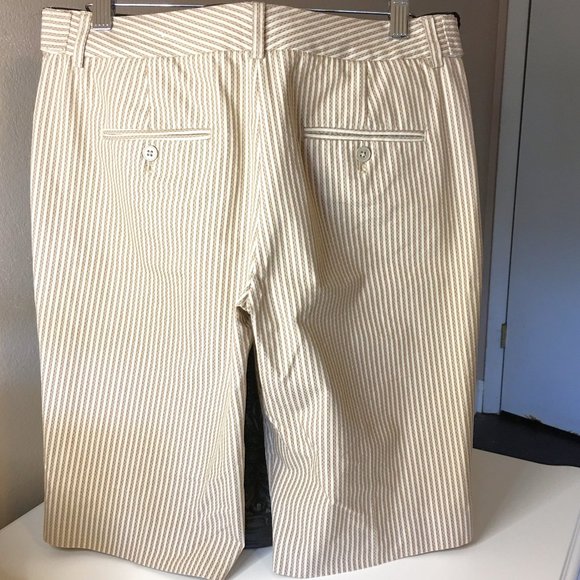 EXPRESS DESIGN STUDIO "City Editor" Striped Bermuda Shorts SIZE 8 - Picture 7 of 11